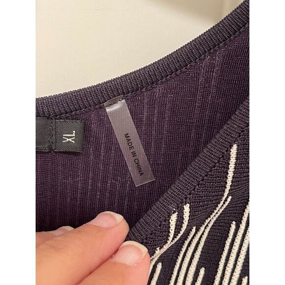 NIC+ZOE Sleeveless Patterned Black & White Dress - XL - Picture 3 of 14